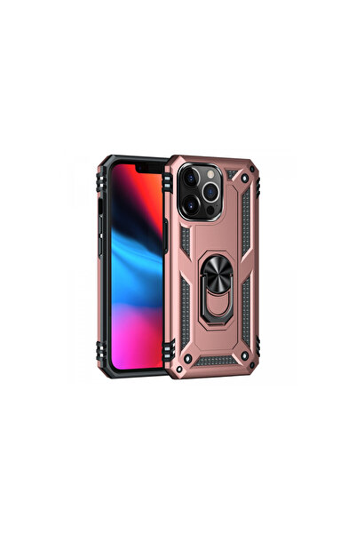 NewFace غطاء سيليكون لـ iPhone 13 Pro Max مع حلقة صوفيا - وردي