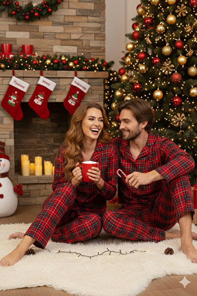 Tusebu Kombin Red Plaid Pajama Set – Women