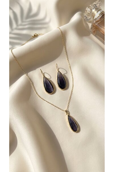 SR Jewelry Box Damla El Yapımı 22 Ayar Altın Kaplama Cam Taşlı Gold Kadın Kol...