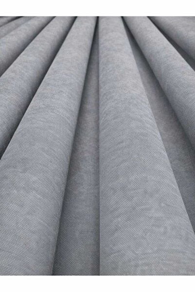 TREND Ada Fon Açık Gri Tek parça 1/3 Sık Pile 2 adet aksesuar hediye gelmektedir