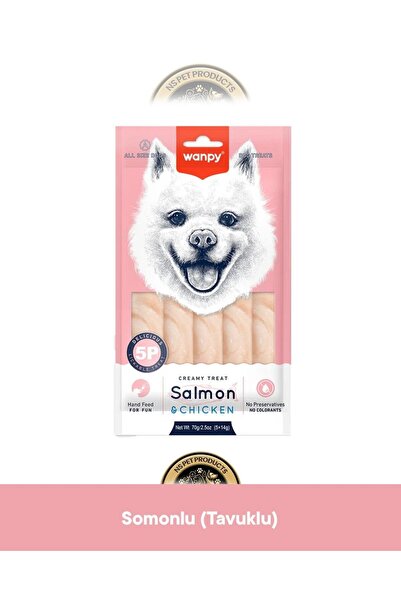 Wanpy Somonlu & Tavuklu Krema Köpek Ödül Maması 5x14 gr