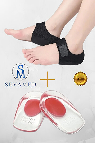 kırmed Silikon Kumaş Topuk Çorabı ve Silikon Topukluk Tabanlık Topuk Ağrısı, ...