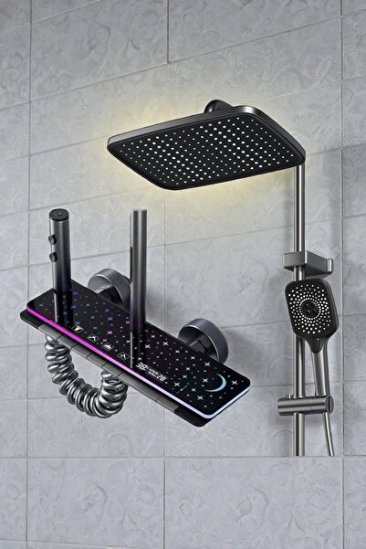 Kılavinci Dijital Ekranlı Ledli Duş Seti - Isı Derece Göstergeli Fonksiyonel ...