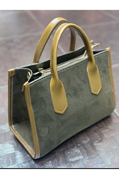 ÖZÜM TAKI Women's Set Handbag and Shoulder Bag Khaki Olive Green