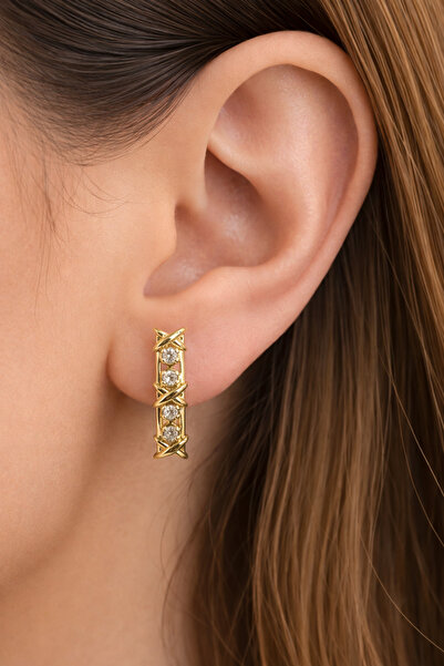 charmove ile kendinizi şımartın Xuping Women's Stone Earrings Gold Color Styl...