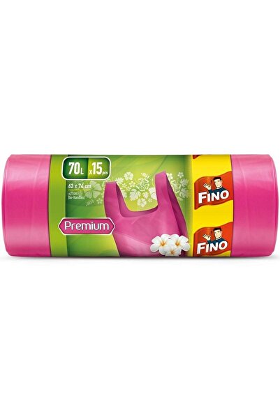 Fino Set of 4 x 15 Premium Fino Household Bags, Colored and Scented, with Handles, 70 l