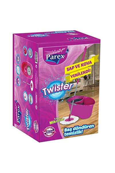 Parex Set Curatenie Twister, Galeata si Mop Rotativ, 20 l, Roz