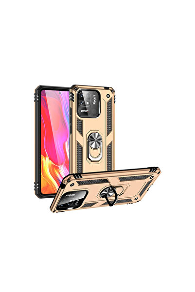 NewFace غطاء سيليكون لـ Xiaomi Redmi 10C مع حلقة صوفيا - ذهبي