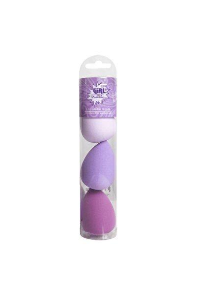 Pokhara Set of 2 x 3 Pokhara Make-Up Sponges, Purple