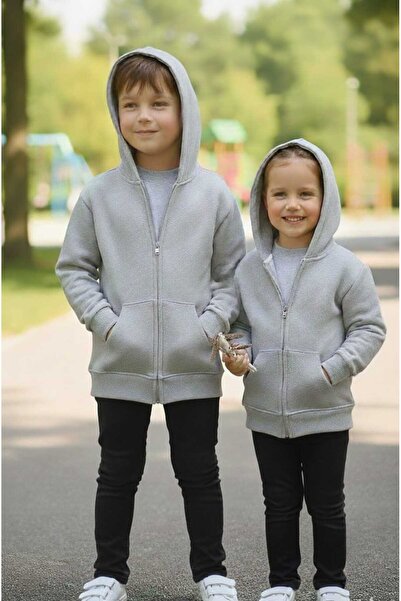 npLStore Unisex Children's Size Unprinted Zippered Cardigan/Jacket