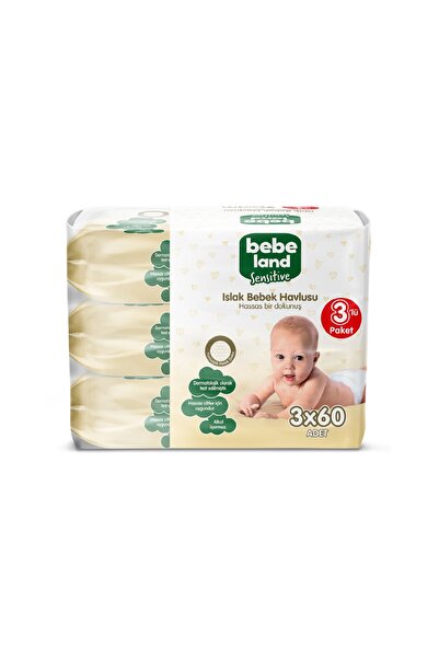 Bebeland منشفة أطفال مبللة حساسة 3x60