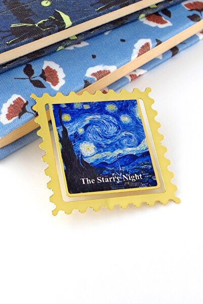 Solfera Vincent Van Gogh Starry Night Starry Night Sequin Style Metal Bookmark Bookmark Ay090
