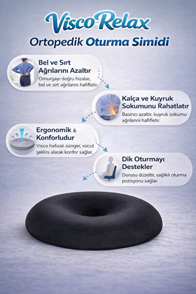 Epiray Bel Desteği İçin Ortopedik Oturma Simidi -Bel, Kalça ve Kuyruk Sokumu ...