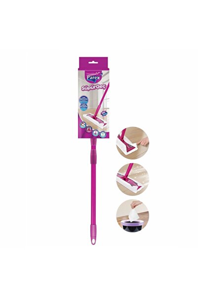 Parex Set 2 x Mop Plat Sweepy, cu Maner Telescopic, Roz