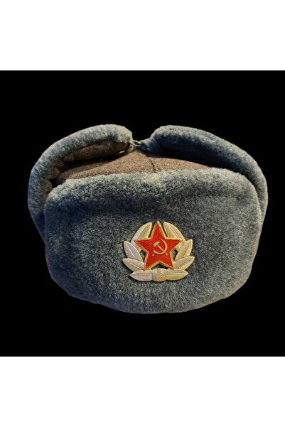 kho military design Sovyet Askeri Ushankası (58 Numara) Orjinal Sıfır Ürün