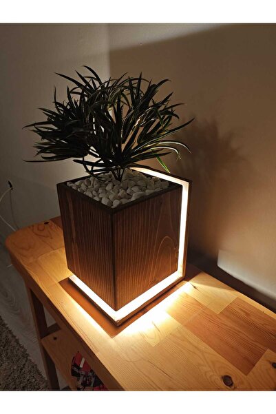 Bushman outdoor equipments Ahşap Saksılı Dekoratif Led Aydınlatma