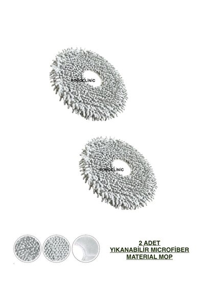 Roboclinic Roborock Q Revo C Robot Vacuum Cleaner Compatible Replacement Microfiber 2 Pieces Mop Cloth