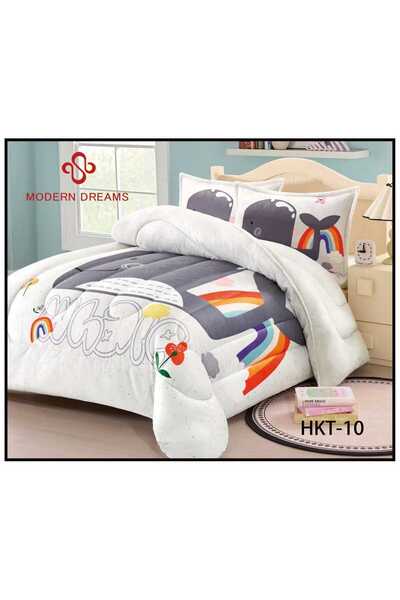 HOURS Horse Winter Baby Bedspread with Faux Fur and Velvet, Double-Sided, Suitable for a 140x200cm Bed, 4 Pieces