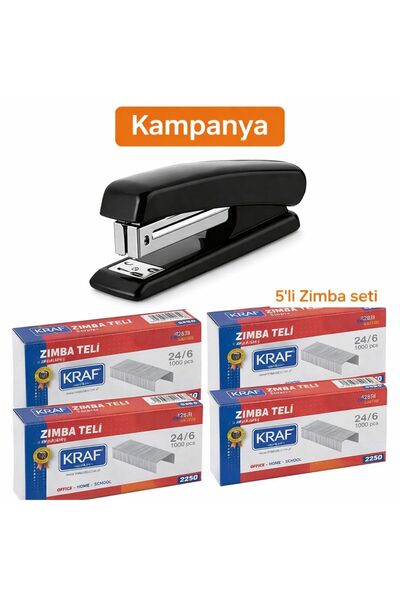 Mimaks Kraf 24/6 zımba makinası ve 4000 tane 24/6 zımba teli