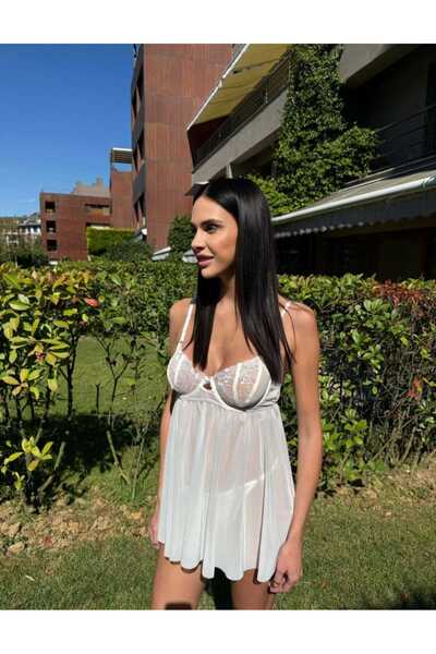 ARONA Balenli Tül Elbise