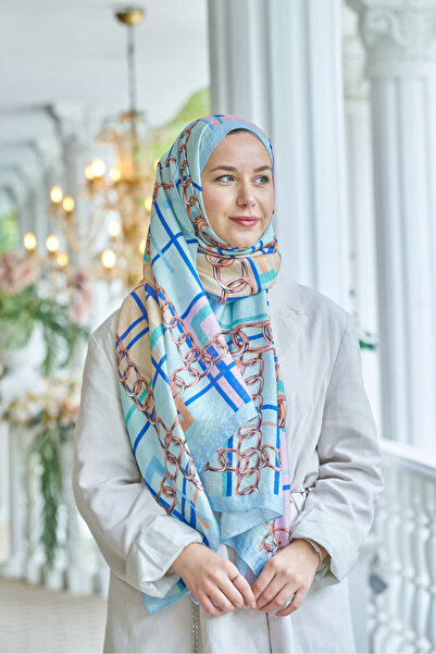 Loryan Scarf Dıamond Şal Pamuklu İpek Baskılı- Dıamond Ekose Zincir Şal BEBE ...
