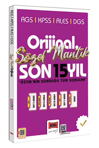 Yargı Yayınları Yargı 2026 KPSS AGS ALES DGS Orijinal Sözel Mantık Son 15 Yıl...
