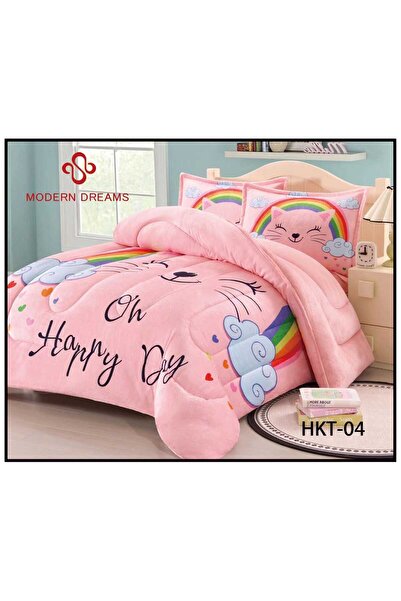 HOURS Horse Winter Baby Bedspread with Faux Fur and Velvet, Double-Sided, Suitable for a 140x200cm Bed, 4 Pieces