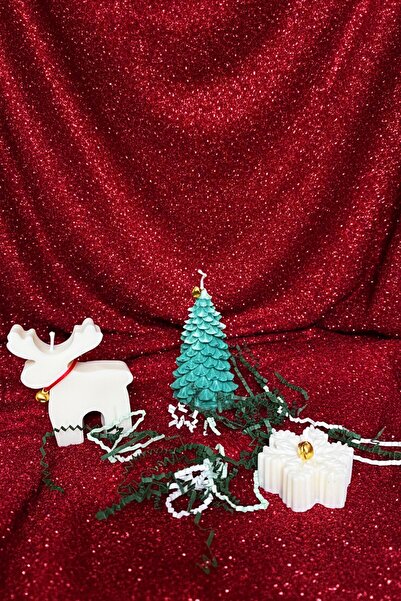 ZUYA El Yapımı Yılbaşı Dekoratif Mum Seti – Premium Soya Wax (3’lü Set)