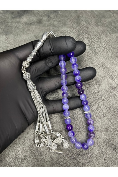 Mos Tespih Amethyst Stone High-End Natural Stone Misinali Prayer Beads