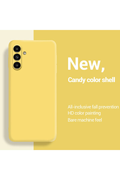 Choice33 A07 Yellow Original Liquid Silicone Case For A17 A06 A16 A26 A36 A56...