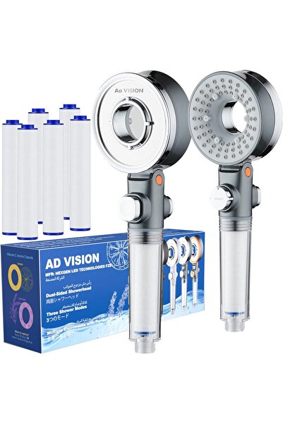 LA' PRECIOUS SGS Filtered High Pressure Shower Head | Removes Chlorine, For Hard Water & Hair Loss | 3