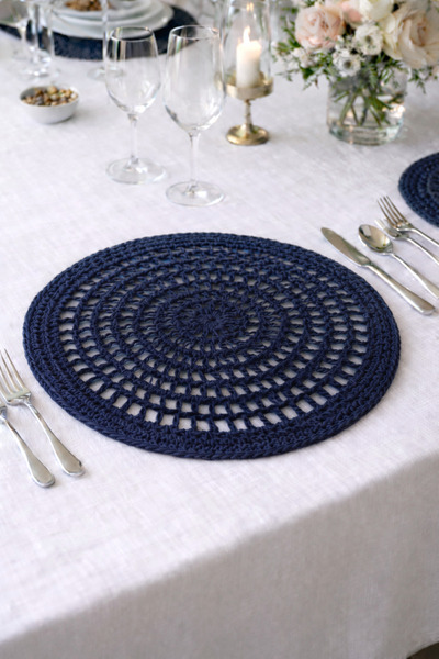 TOM COMPANY Gece Mavisi Kağıt İp Amerikan Servis-Supla-2'li (36 cm)