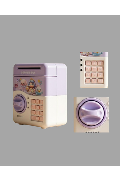 Sepetink Elektronik Şifreli ATM Görünümlü Çocuk Kumbarası Mor
