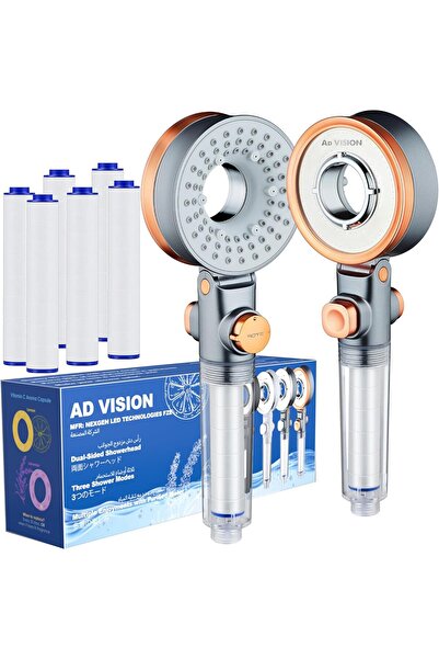 LA' PRECIOUS SGS Filtered High Pressure Shower Head | Removes Chlorine, For Hard Water & Hair Loss | 3