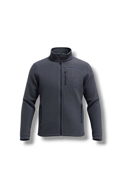 MODANKA Füme Polar Kadın Erkek Kalın Kışlık Fermuar Cepli