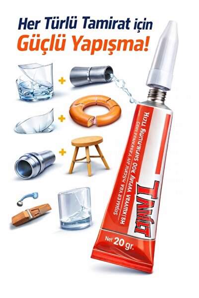 Primeaks Tamiret Hızlı Kuruyan Şeffaf Yapıştırıcı – Metal, Plastik, Ahşap, Ca...