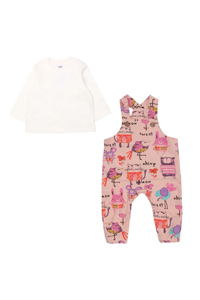 MODJEANS Set salopeta unisex MODJEANS, imprimeu animal, culori vibrante, bumb...