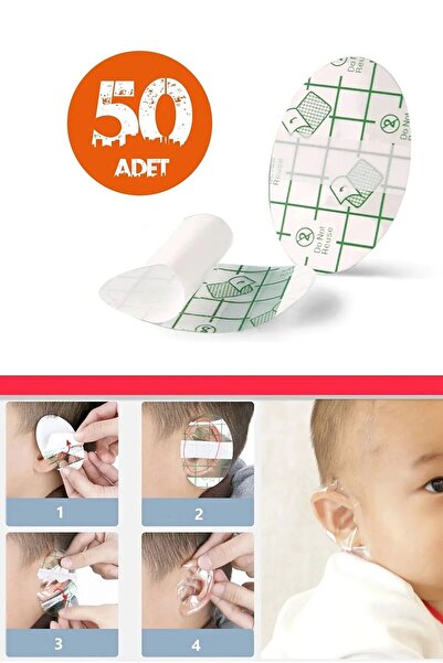 safestore 50 ‘li Bebek Çocuk Kulak İçin Su Geçirmez Bant Duş Kuaför Havuz Yüz...