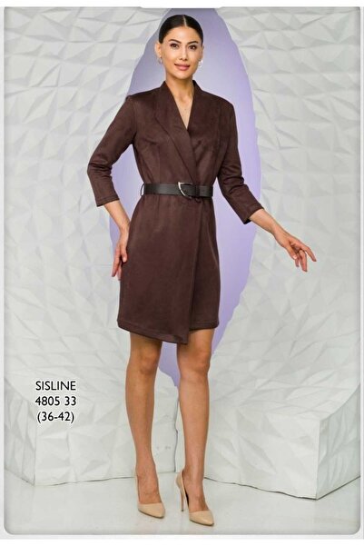 SİSLİNE Süet elbise