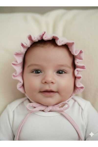 Angels' Collection Ruffled Muslin Baby Hat Pink