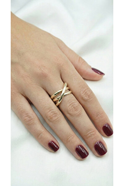 İris Jewelrys Çelik Hera Gold Yüzük