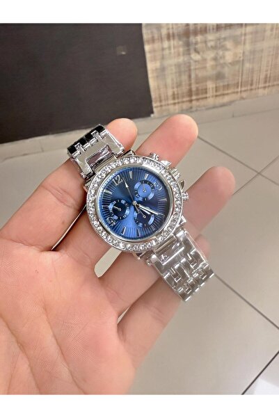 LOOQ ساعة يد نسائية مرصعة بالأحجار