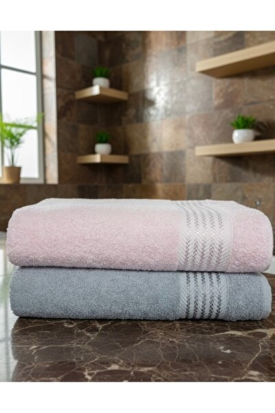 COTTOWEL'S منشفة حمام منقوشة من تشافوس، طقم من قطعتين، مقاس 90×150 سم / منشفة...