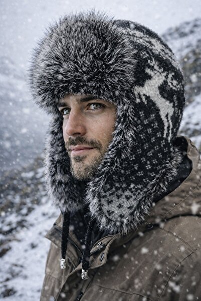 LAGRANZE Ice Wind Men's Alpaca Hood