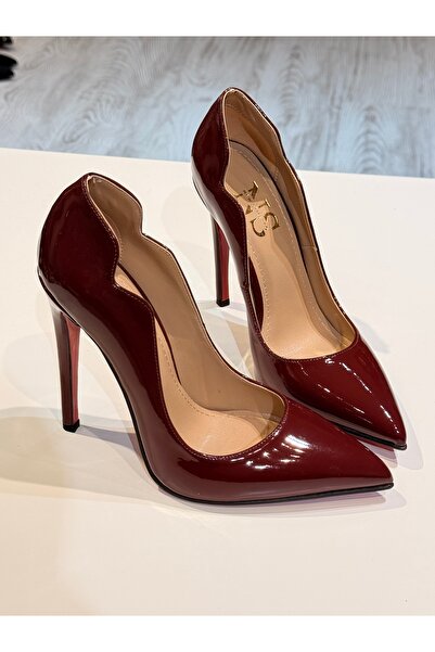 New Stiletto Store Bordo rugan Stiletto 12 cm topuk