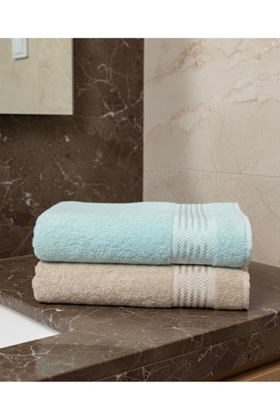 COTTOWEL'S منشفة حمام منقوشة من تشافوس، طقم من قطعتين، مقاس 90×150 سم / منشفة...