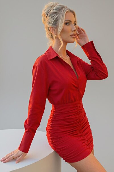 meandme Mini Gömlek Detaylı Elbise