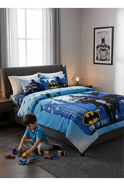 FAMILYMALLSA طقم لحاف 5 قطع – تصميم باتمان المميز