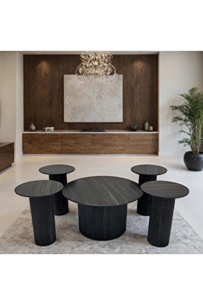 Tasamem Dafia 5-piece wooden sofa table set