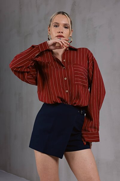 meandme Oversize Çizgili Gömlek